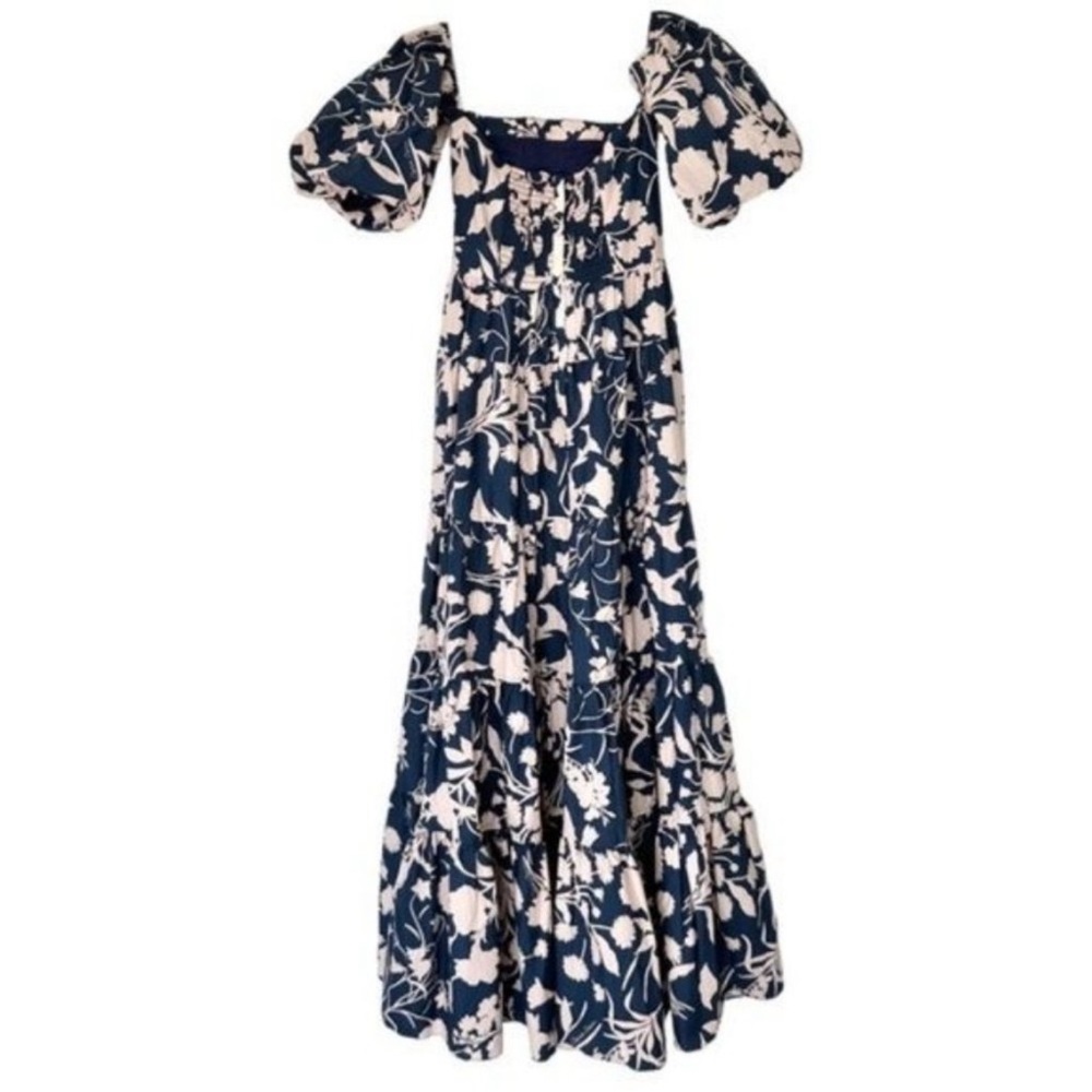 Cara Cara Wethersfield Dress Midnight Blue and Blush Floral - Picture 6 of 10